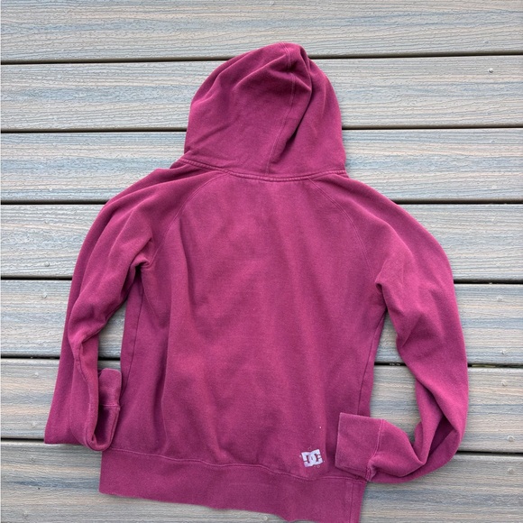 Vintage Y2K DC Shoes Hoodie Sweatshirt Maroon Women’s L - Picture 8 of 11